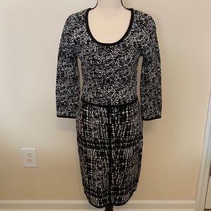 Black and white printed dress